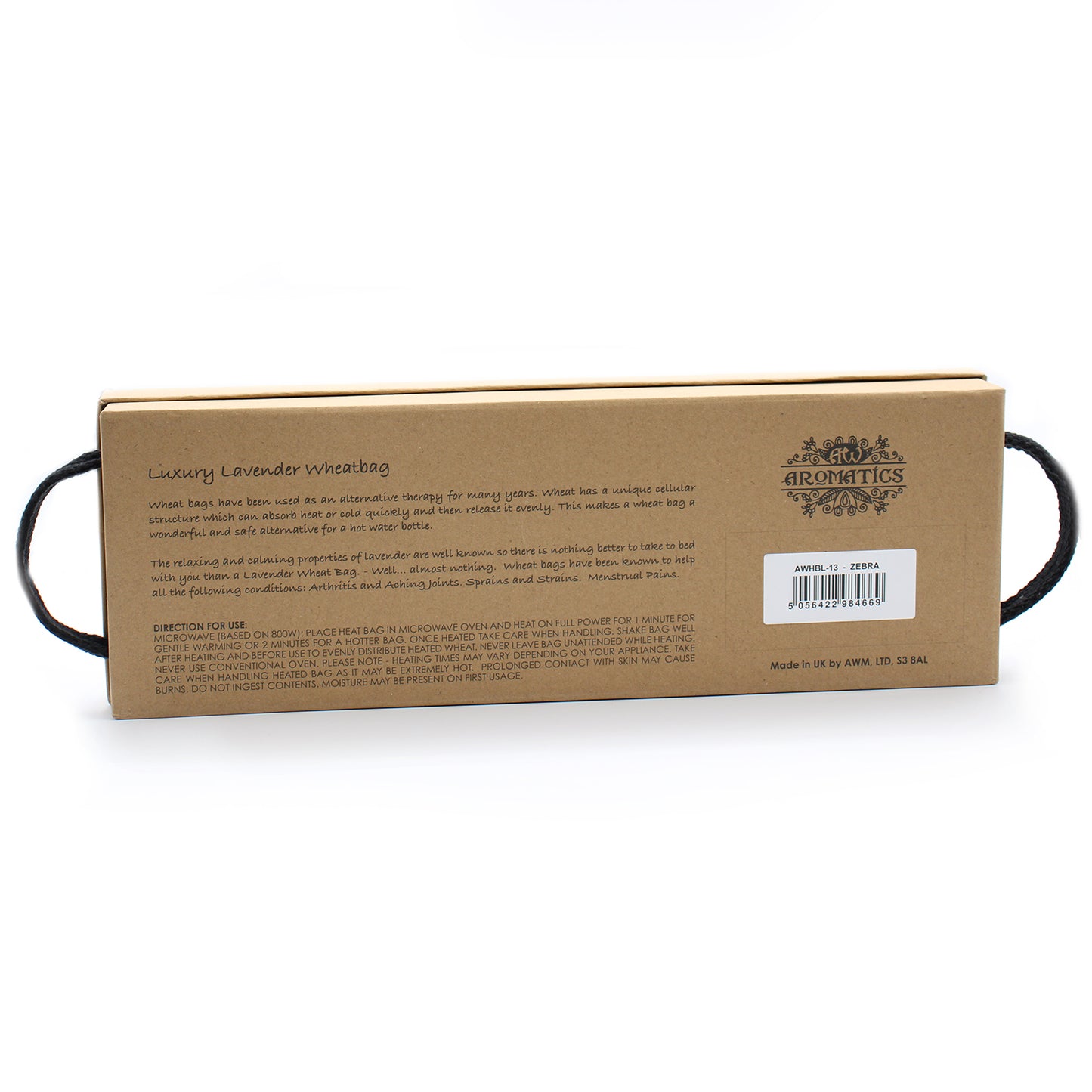 Luxury Lavender Wheat Bag in Gift Box - Zebra