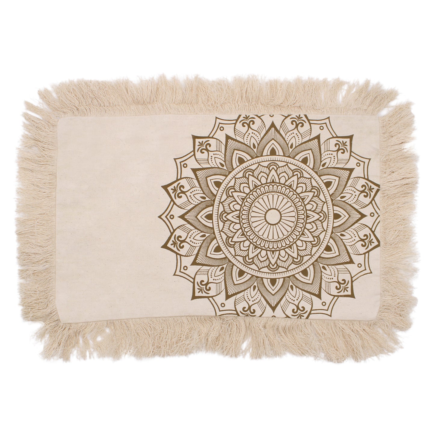 Lotus Mandala Cushion - 30x50cm - bronze