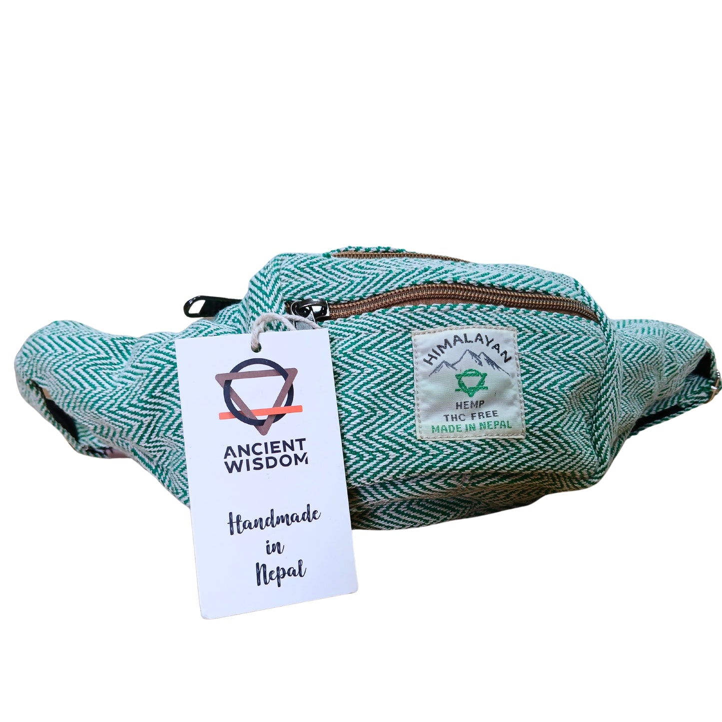 Cotton Hemp Style Belt (or Fanny) Bag - Sage