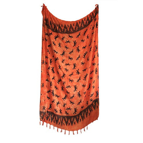 Bali Gecko Sarongs - Orange