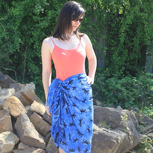 Bali Gecko Sarongs - Blue