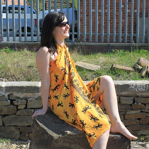 Bali Gecko Sarongs - Yellow