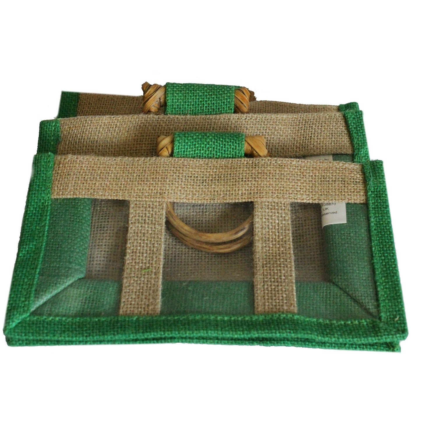 Three Jar Jute Gift Bag - Green