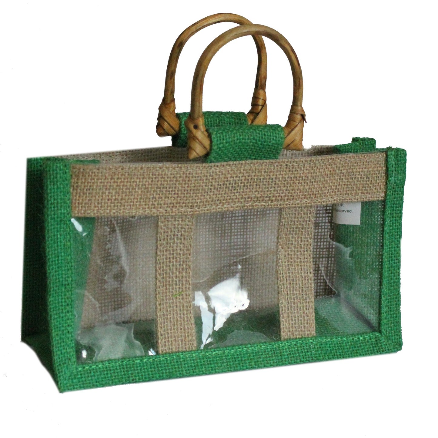 Three Jar Jute Gift Bag - Green