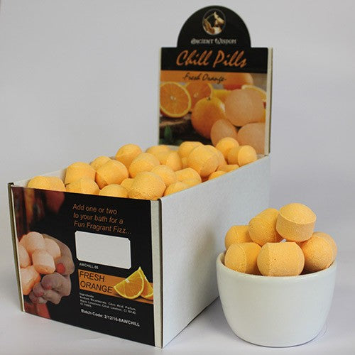 1.3Kg Box of Chill Pills (Mini Bath Bombs) - Fresh Oranges