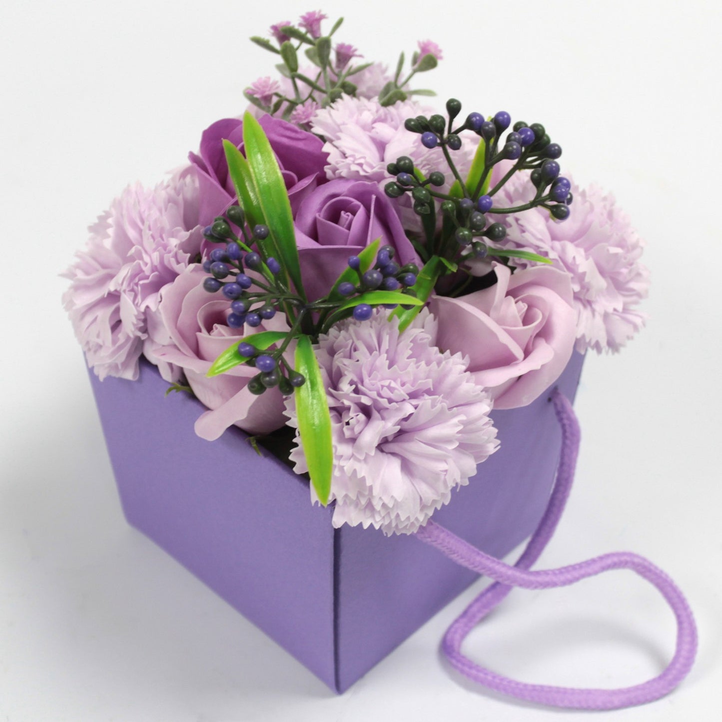 Soap Flower Bouquet - Lavender Rose & Carnation