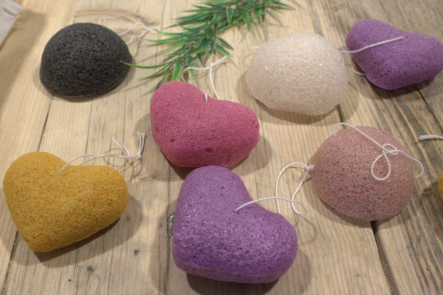 Konjac Heart Sponge - Peach