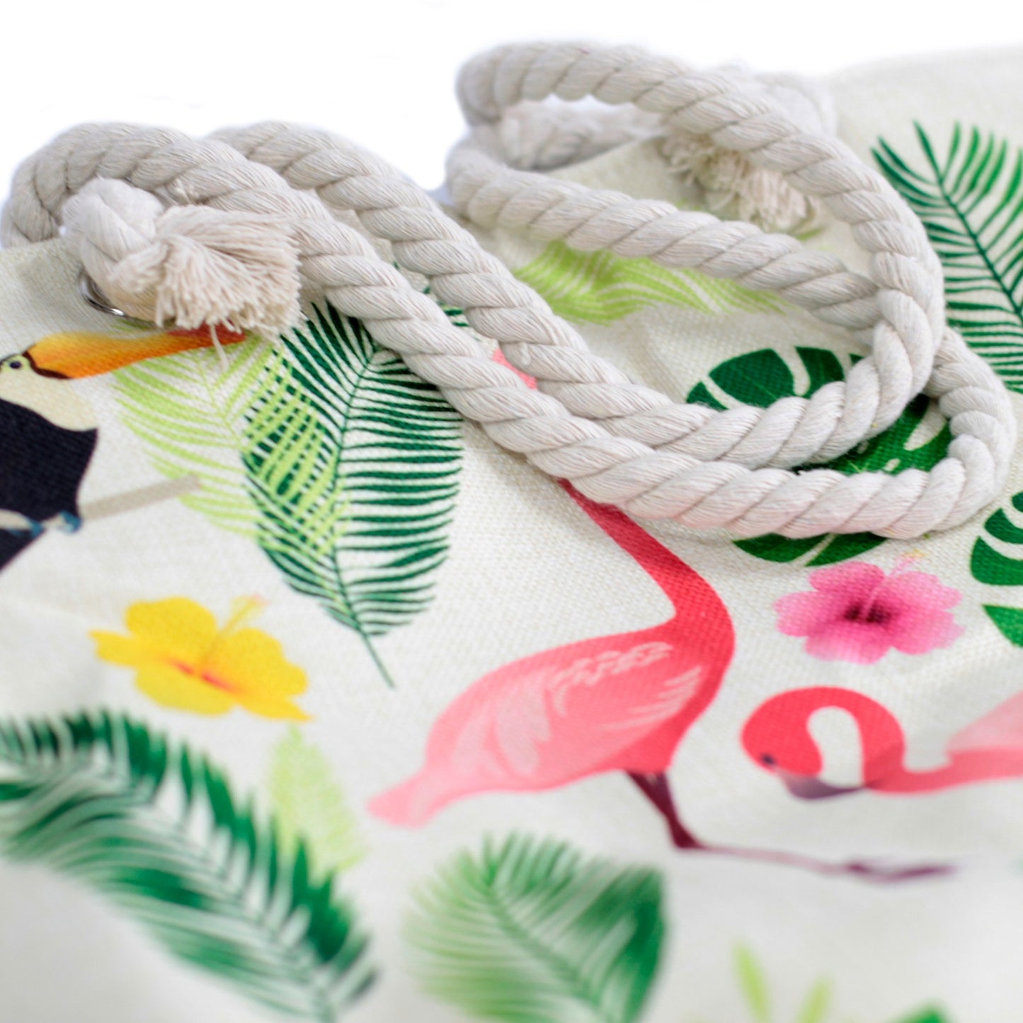 Rope Handle Bag - Flamingo & More