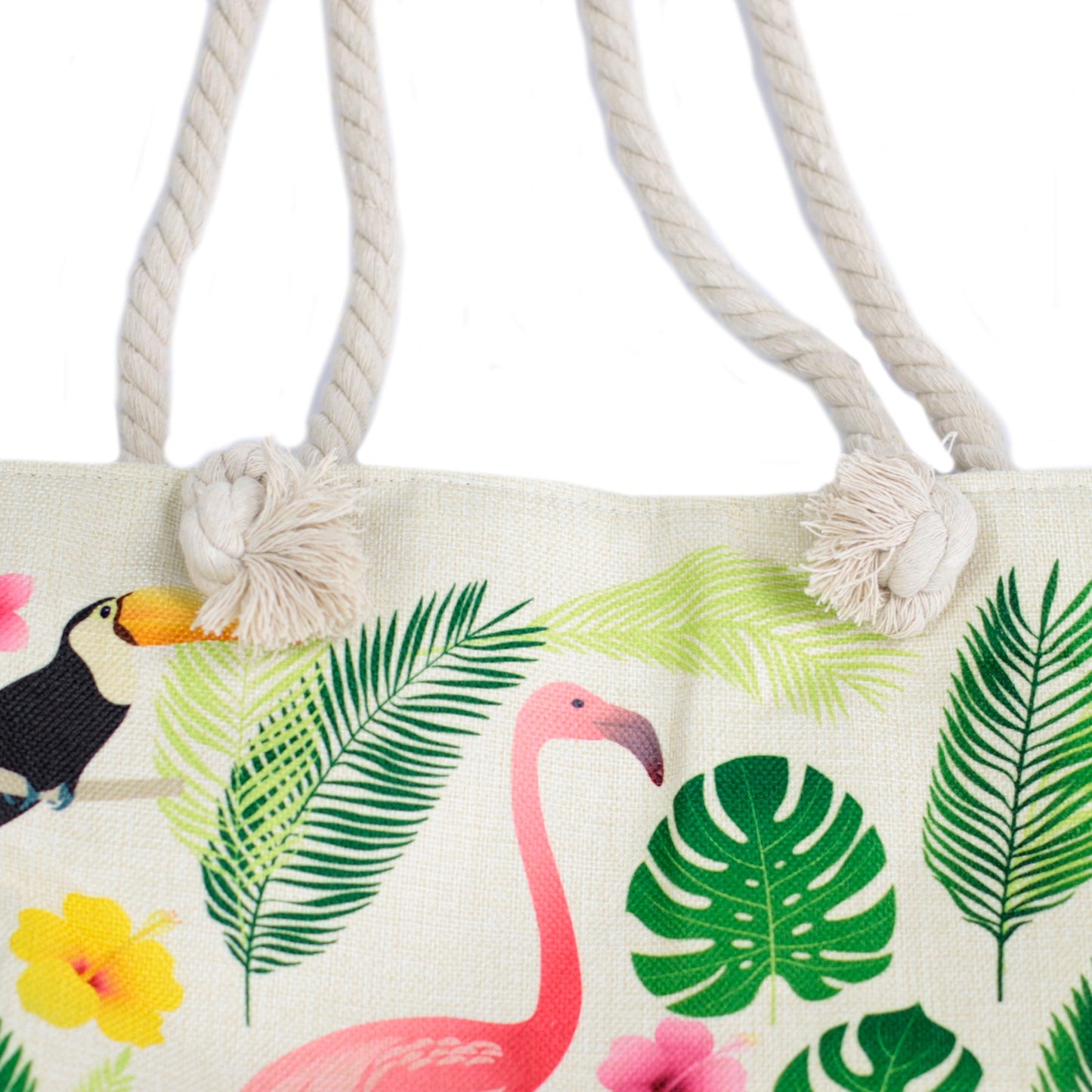 Rope Handle Bag - Flamingo & More