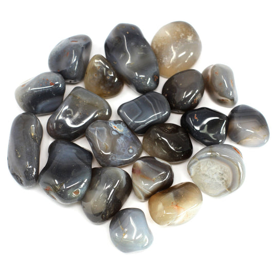 African Gemstone Agate - Grey - Botswana