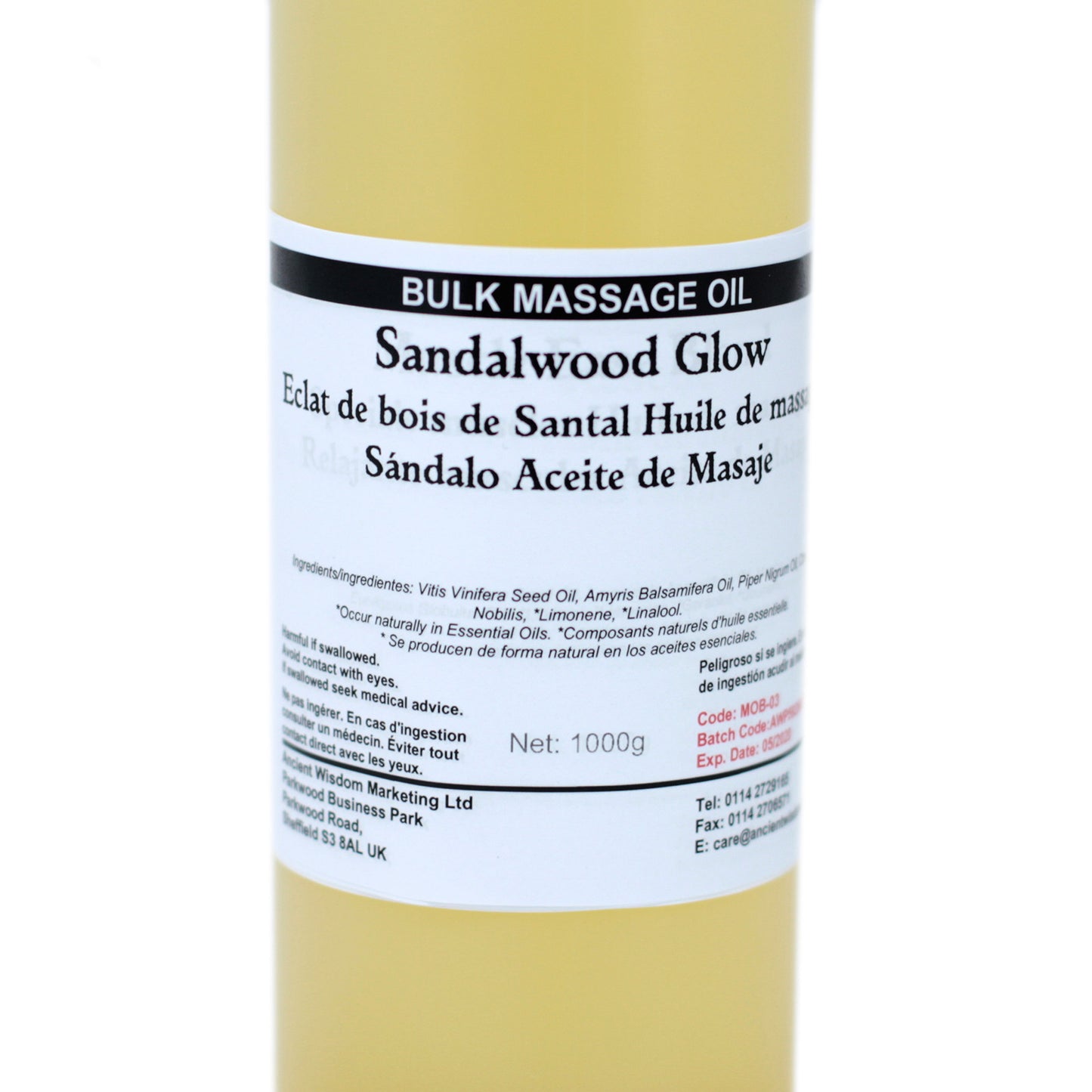 Sandalwood Glow 1Kg Massage Oil