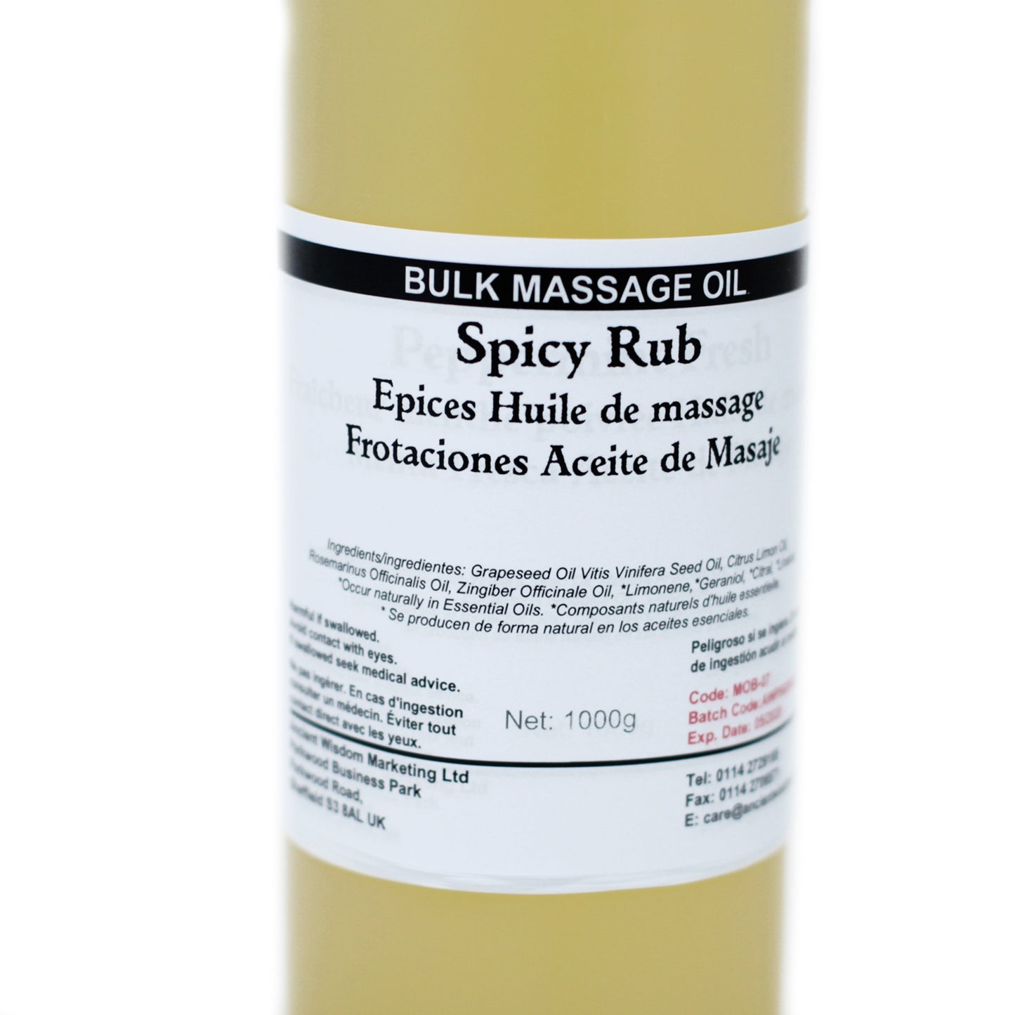 Spicy Rub 1Kg Massage Oil