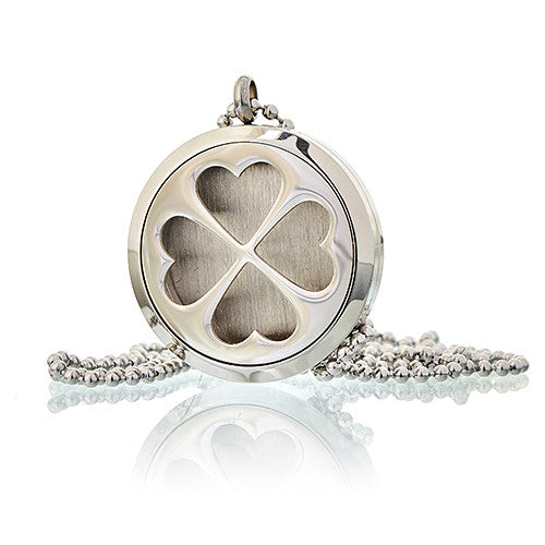 Aromatherapy Diffuser Necklace - Four Leaf Clover 30mm