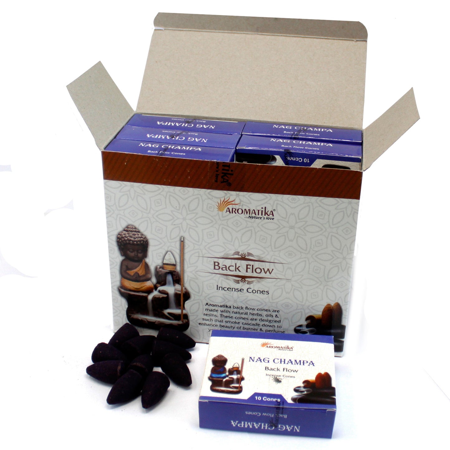 Aromatica Backflow Incense Cones - Nag Champa