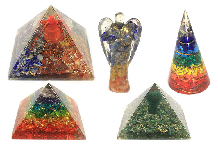 Orgonite Pyramid - Om Chakra - 70 mm