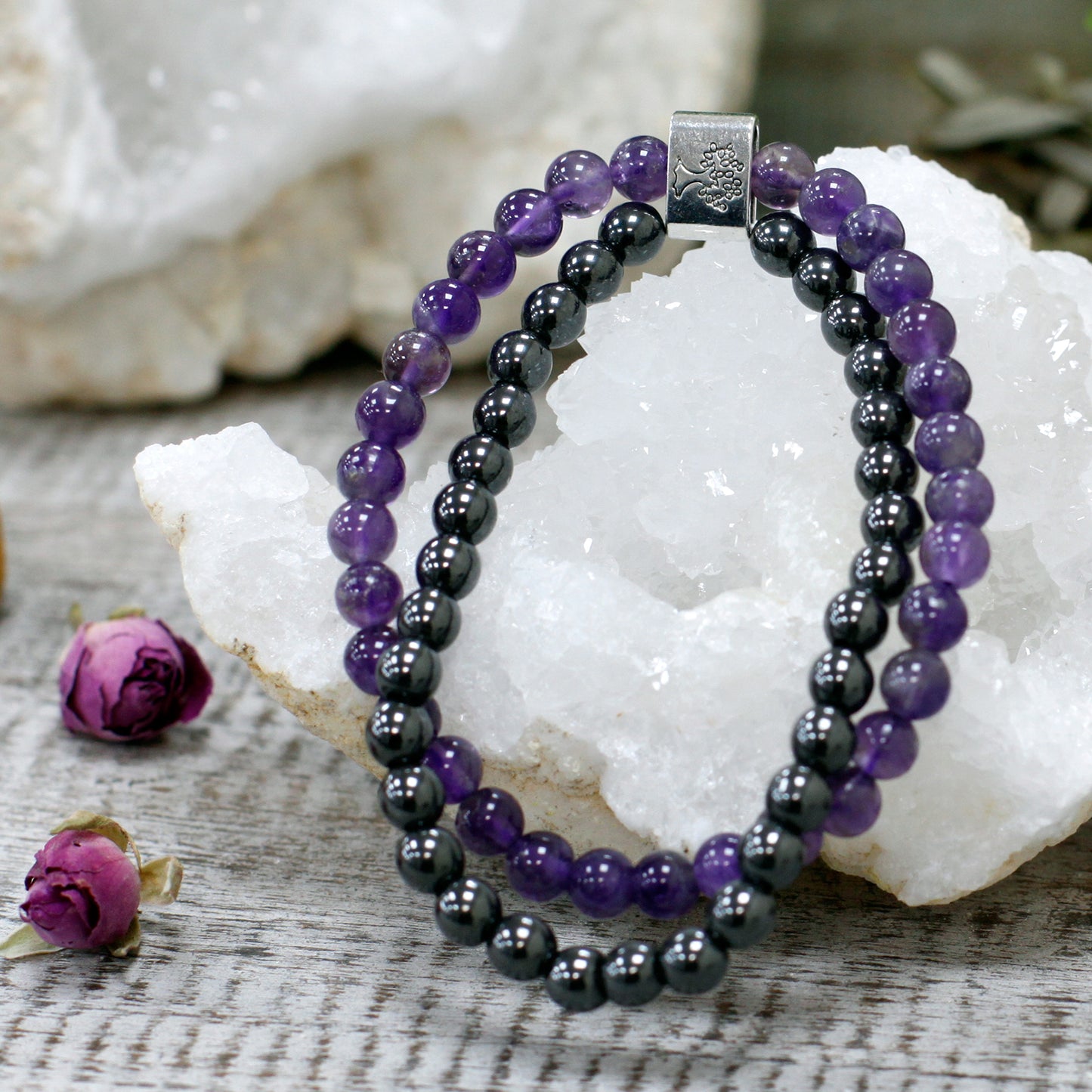 Magnetic Gemstone Bracelet - Amethyst