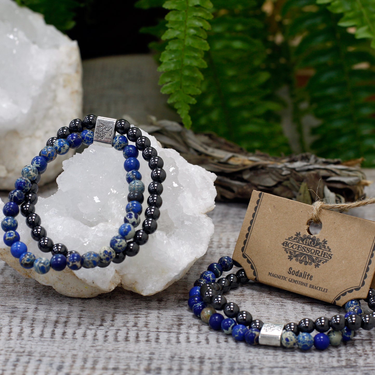 Magnetic Gemstone Bracelet - Sodalite