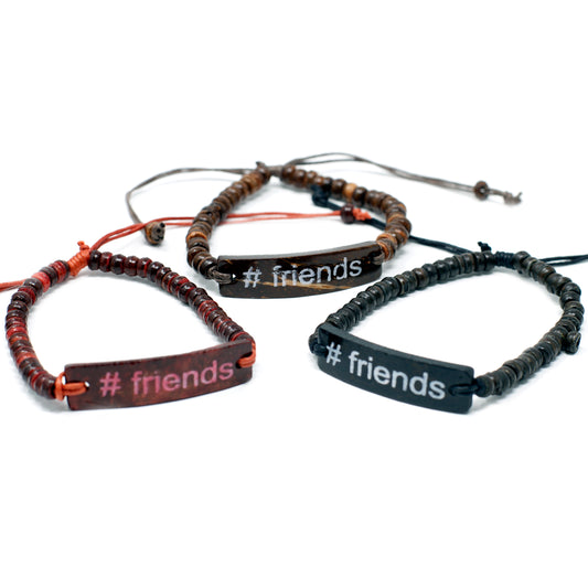 Coco Slogan Bracelets - #Friends