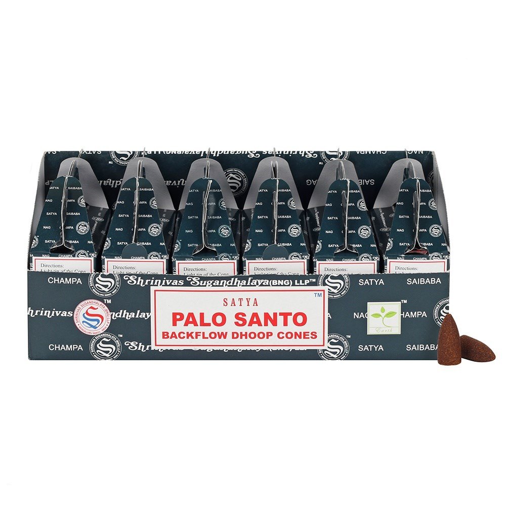 Satya Backflow Dhoop Cones - Palo Santo (24pcs)