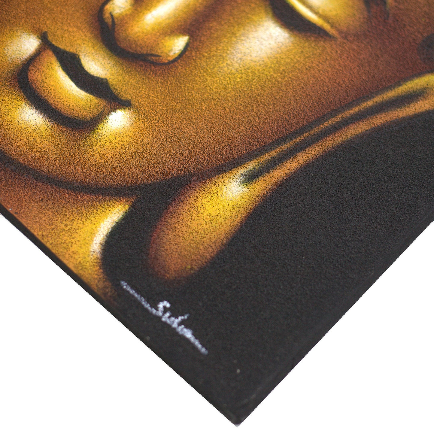 Buddha Painting - Gold Sand Finish