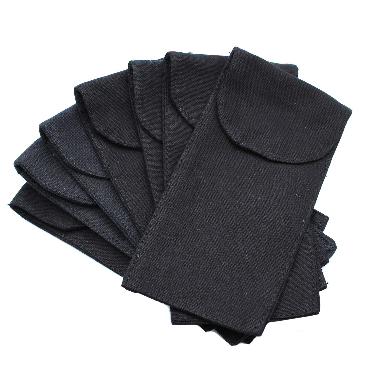 Cotton Pouch for Gemstone Face Rollers 10oz - Black 9x19xm