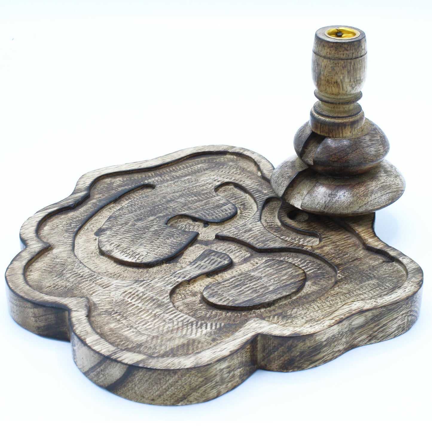 Lrg Mango Wood Backflow Burner - Ohm