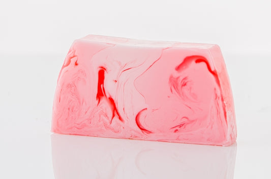 Handmade Soap Loaf - Raspberry - Slice Approx 100g