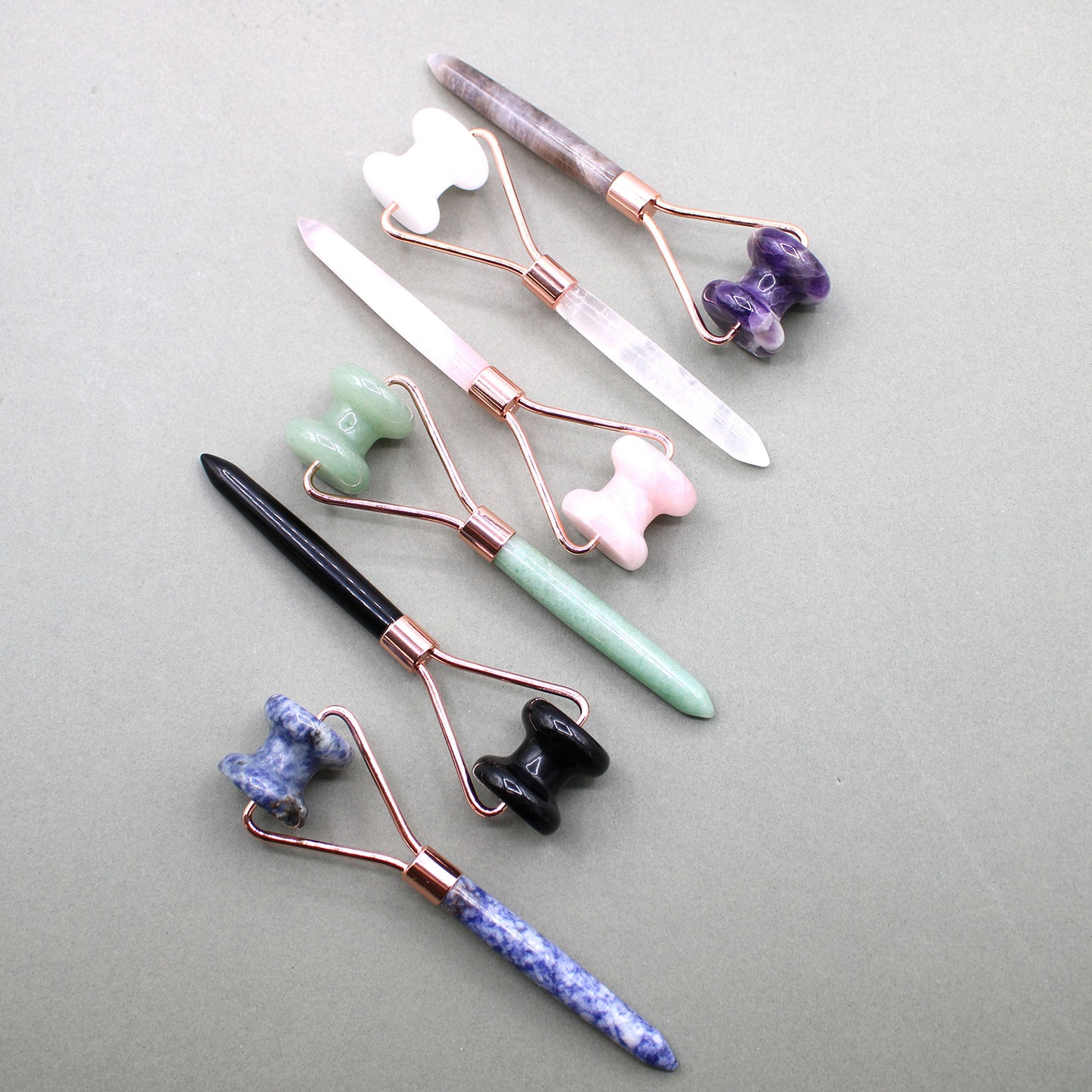 Gemstone Jawline Roller - Rose Quartz