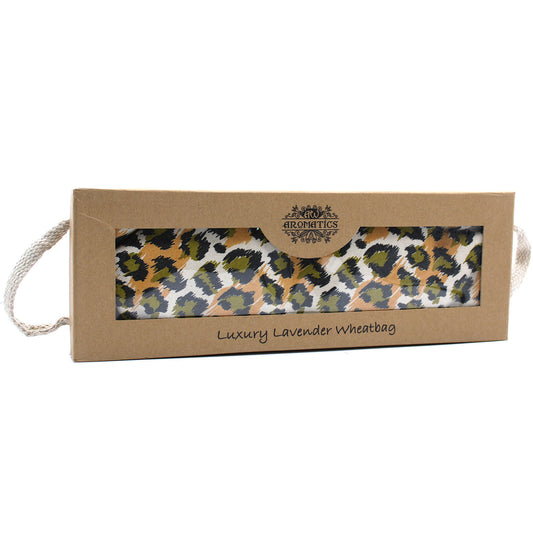 Luxury Lavender  Wheat Bag in Gift Box  - Night Leopard