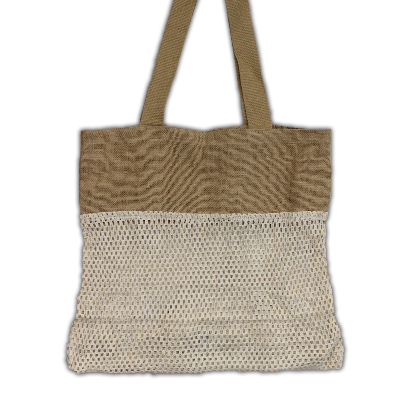 Pure Soft Jute and Cotton Mesh Bag - Natural