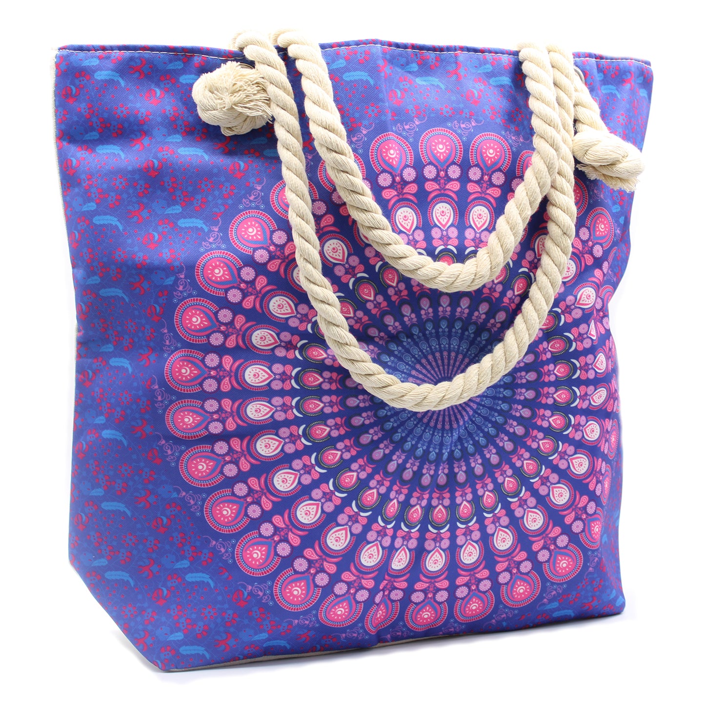 Rope Handle Mandela Bag - Purple Blue