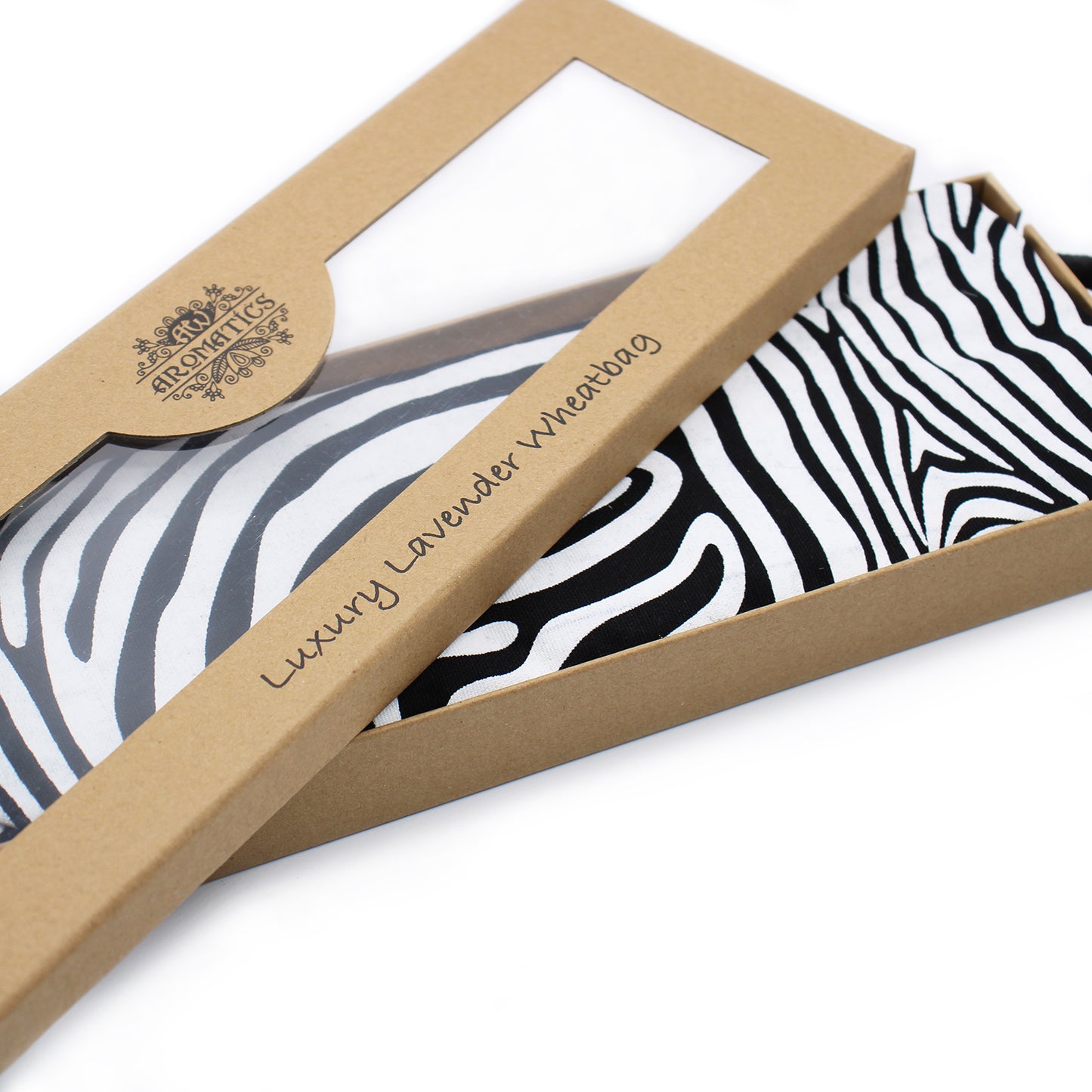 Luxury Lavender  Wheat Bag in Gift Box  - Zebra