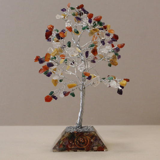 Gemstone Tree with Organite Base - 160 Stone - Multi