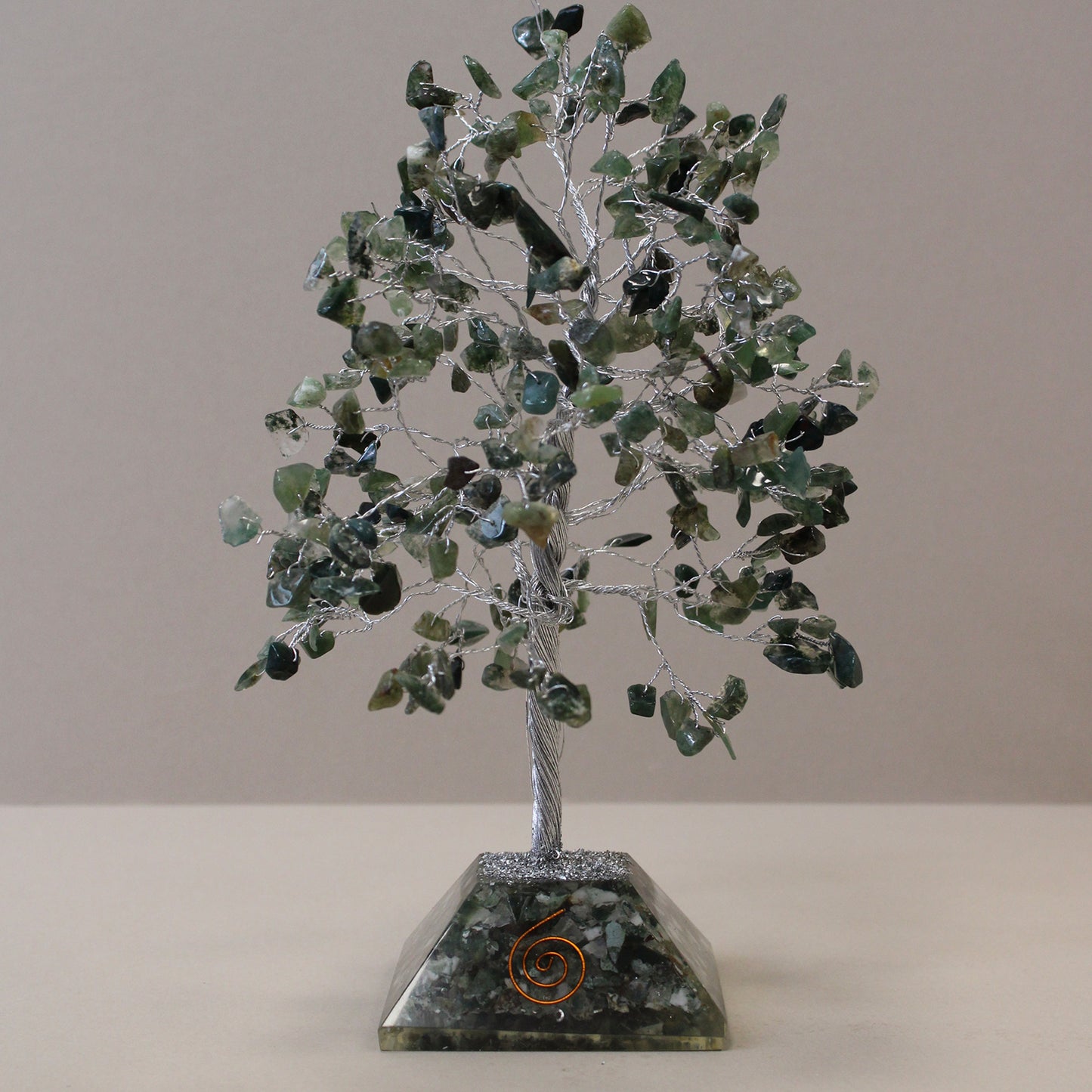 Gemstone Tree with Organite Base - 320 Stone - Moss Agate