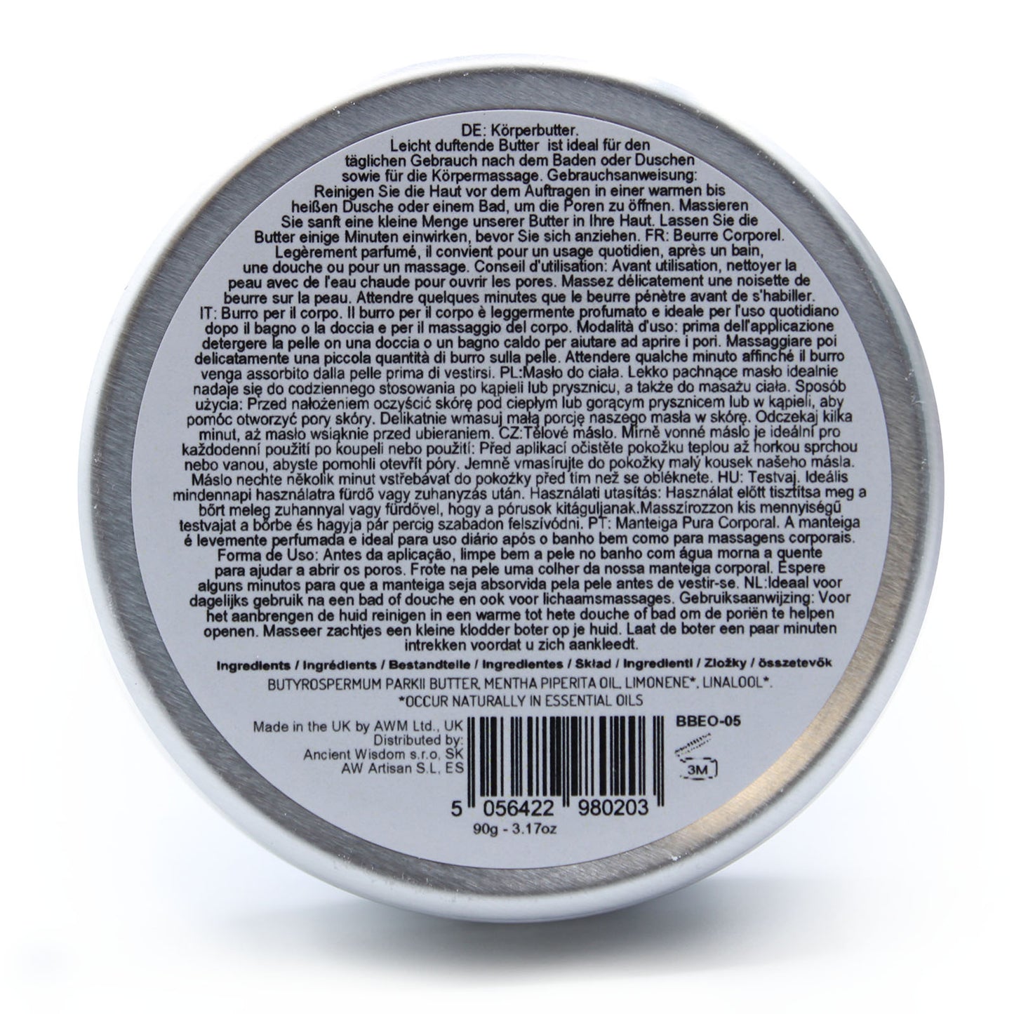 Aromatherapy Shea Body Butter 90g - Peppermint