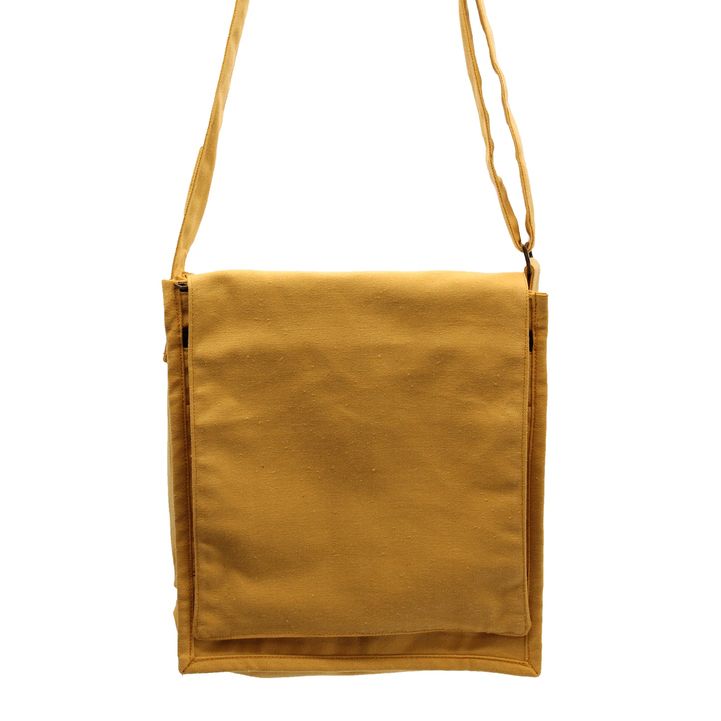 Cotton Canvas Messenger Bag - Yellow