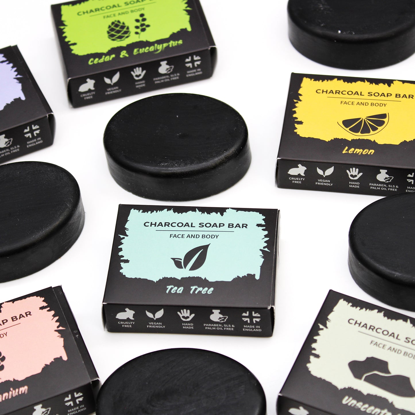 Charcoal Soap 85g - Geranium