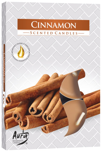 Set of 6 Scented Tealights - Cinnamon