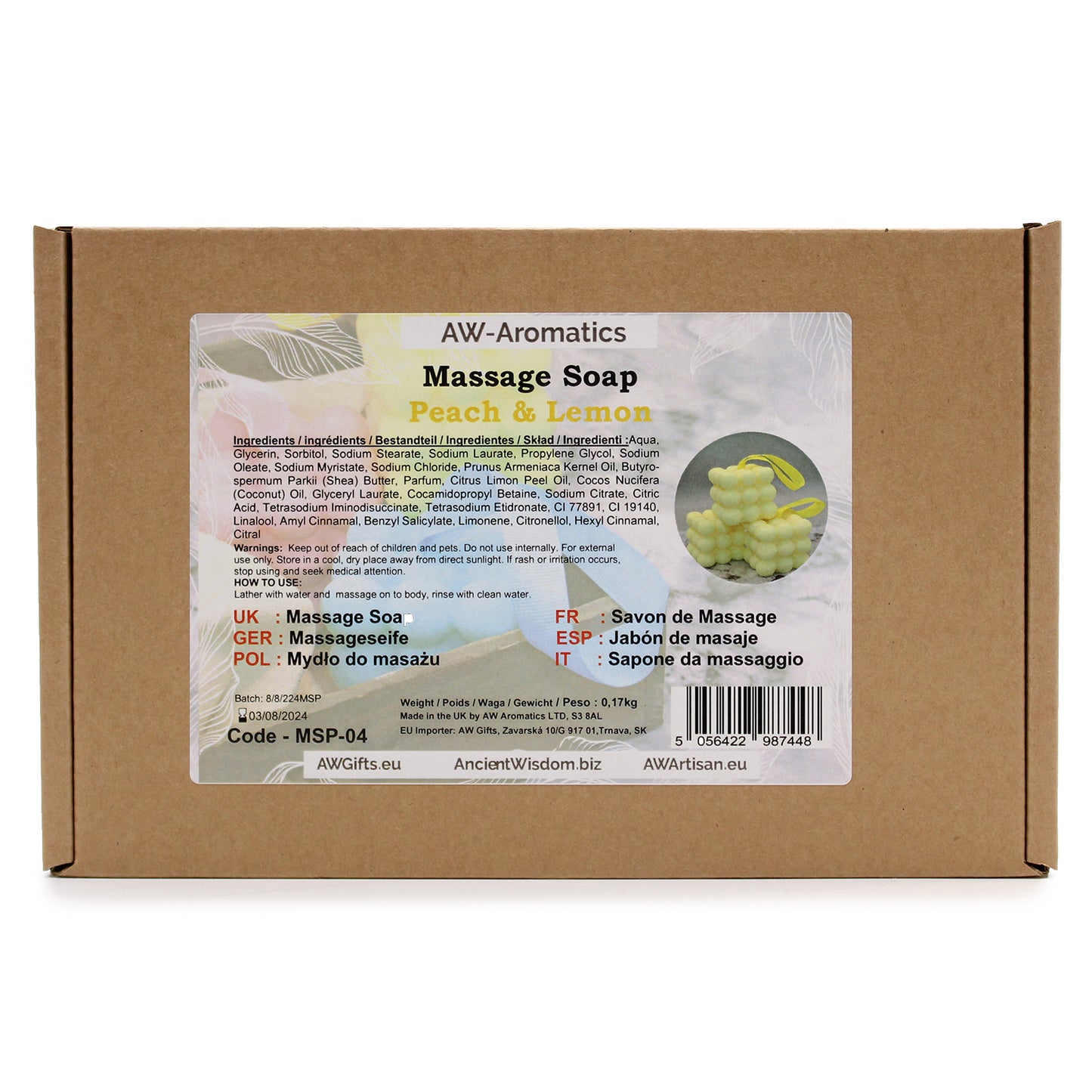 Massage Soaps - Peach & Lemon