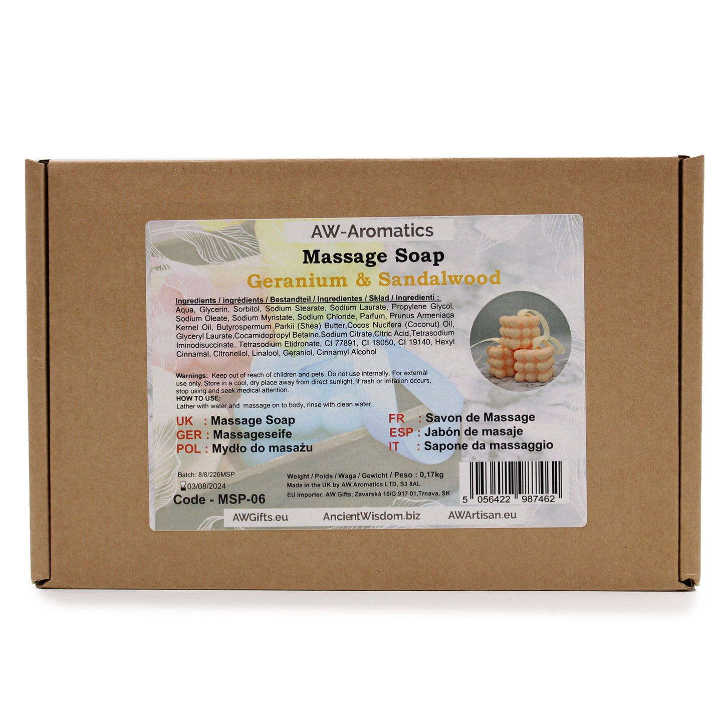 Massage Soaps - Geranium & Sandalwood