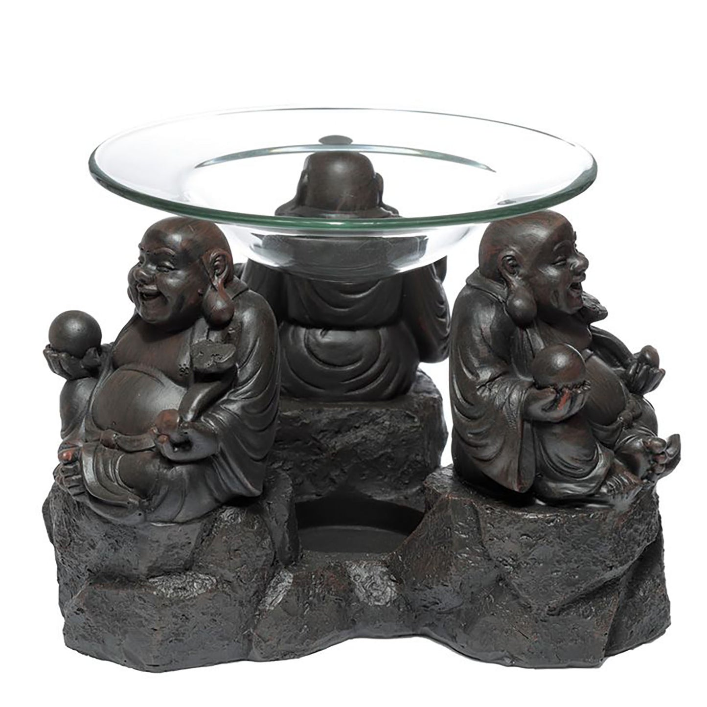 Peace of the East Wood Effect Chinese Buddha Oil & Wax Burner