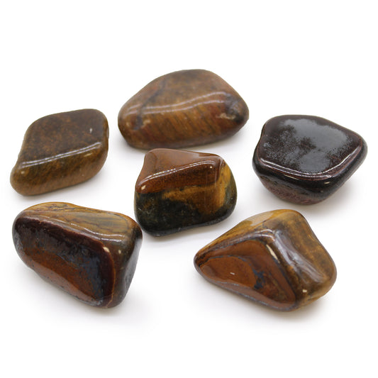 Large African Tumble Stones - Tigers Eye - Varigated