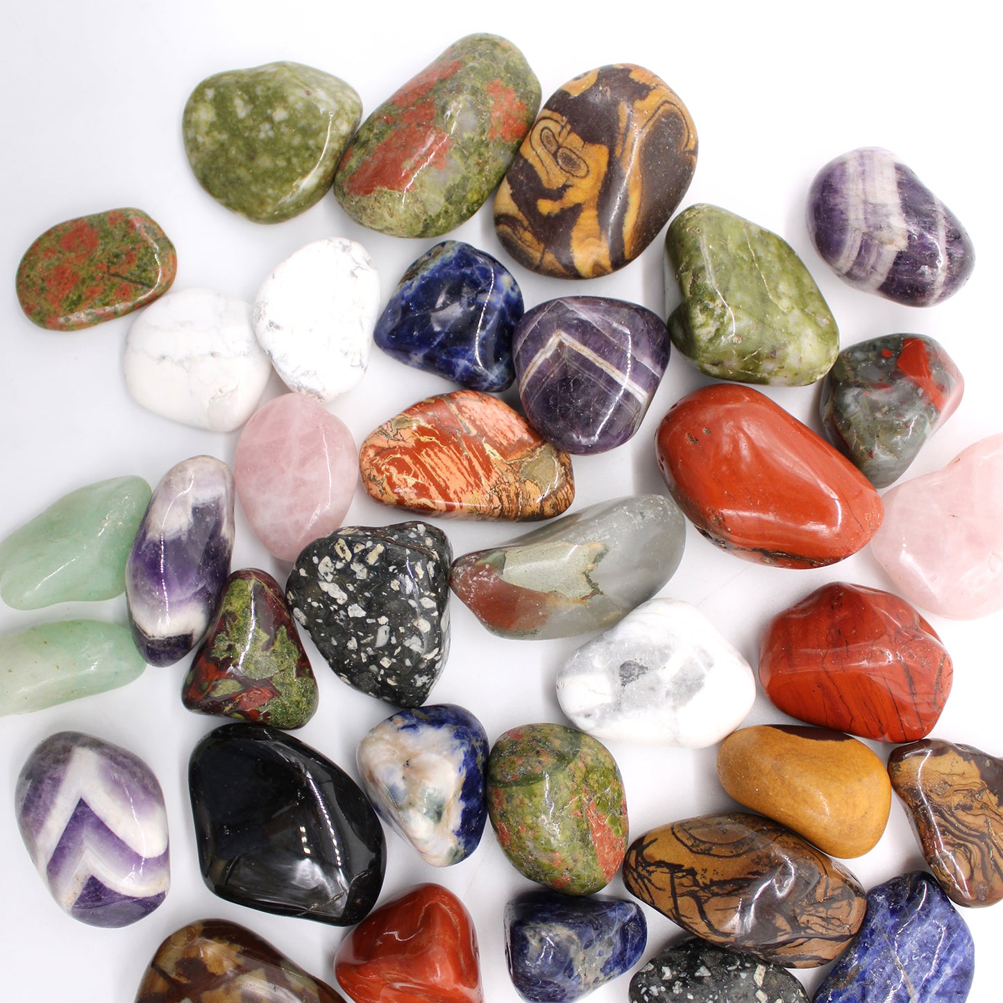 Medium African Tumble Stones - Light Jasper - Brecciated