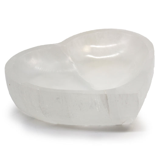 Selenite Heart Bowl - 15cm