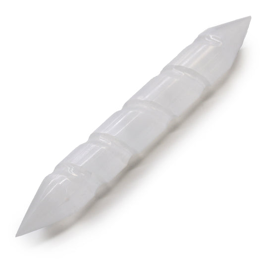 Selenite Spiral Wands - 16 cm (Point Both Ends)