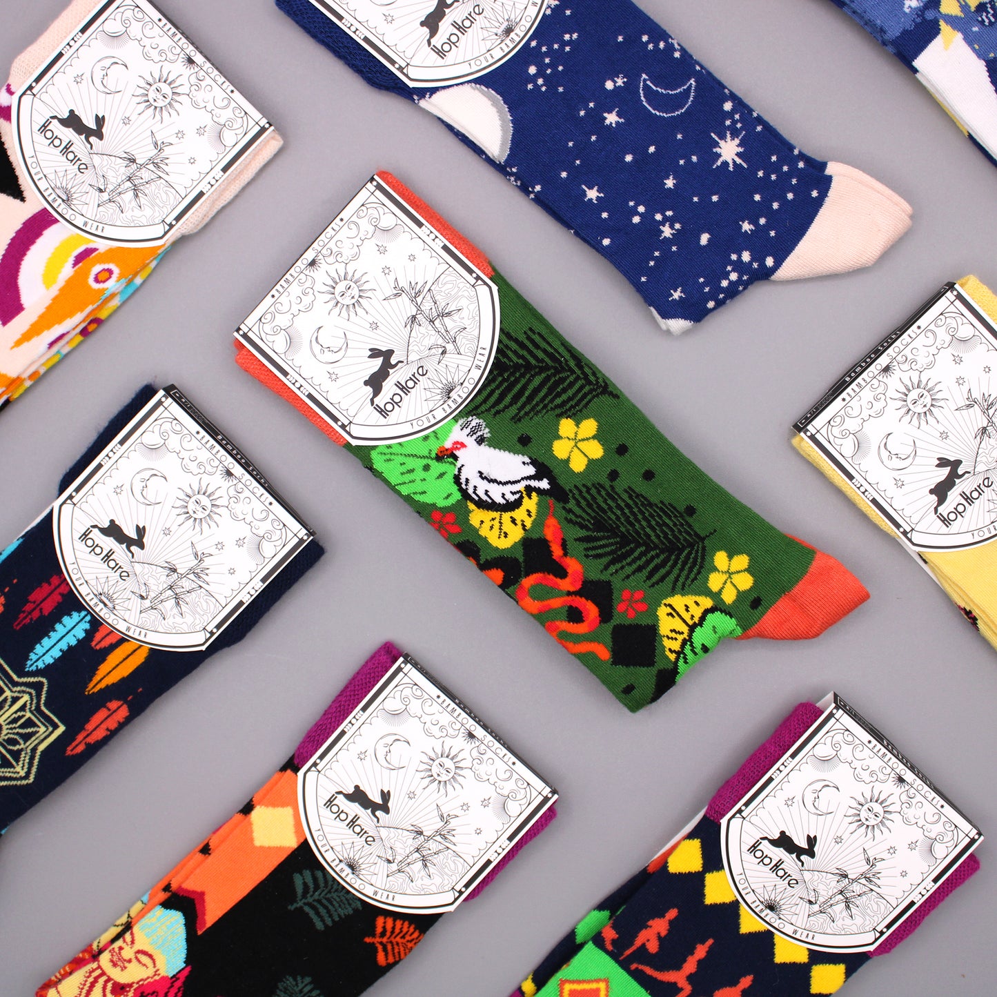 Hop Hare Bamboo Socks S/M - Tarot Cards