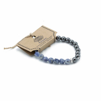 Faceted Gemstone Bracelet - Magnetic Sodalite