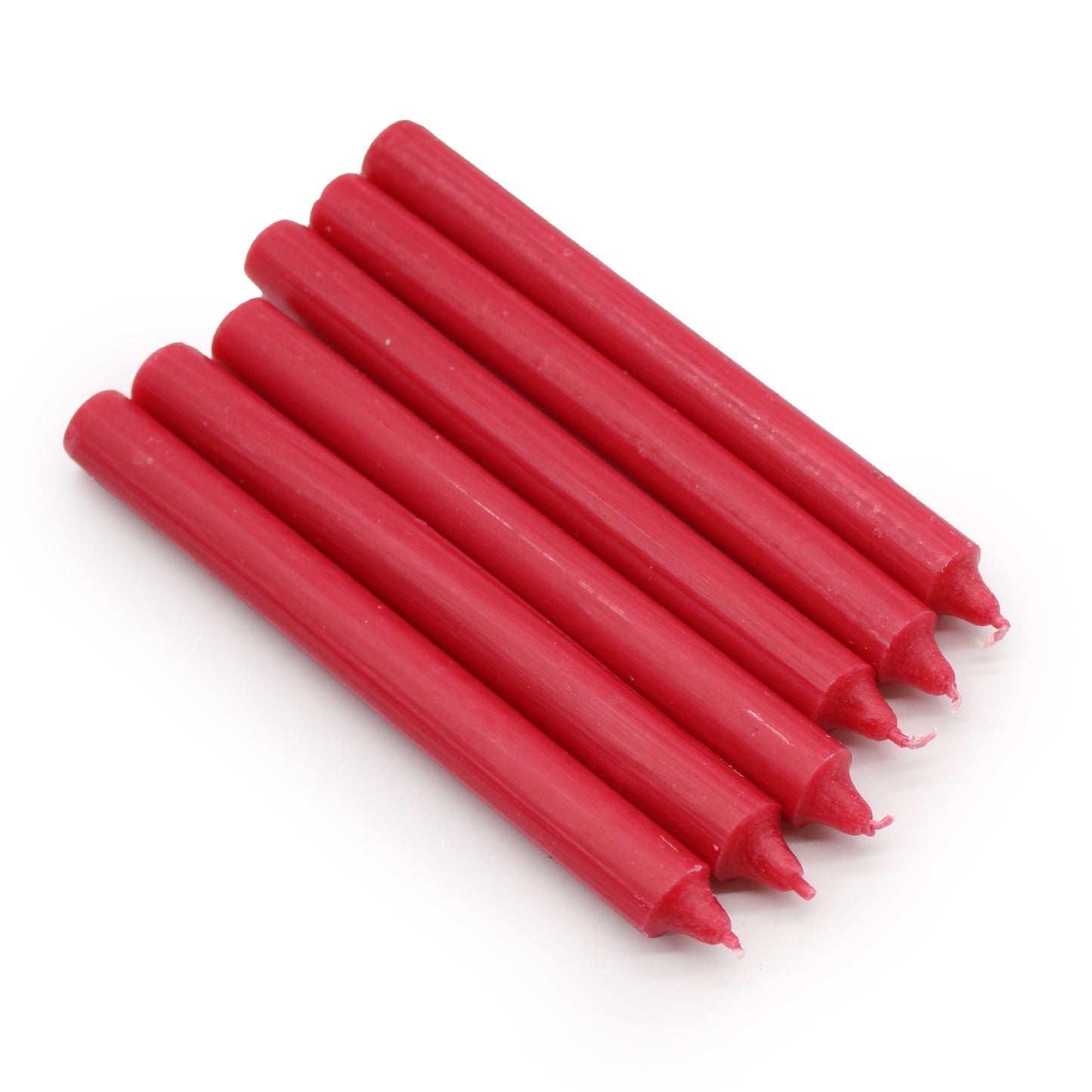 Solid Colour Dinner Candles - Rustic Red - Pack of 5