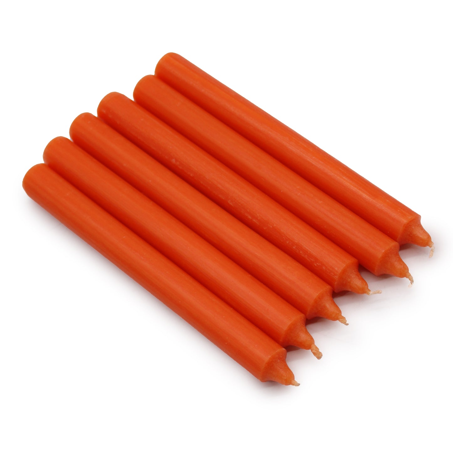 Solid Colour Dinner Candles - Rustic Orange - Pack of 5