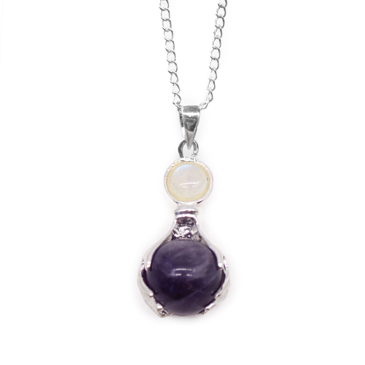 Gemstone Healing Hands Pendant - Amethyst